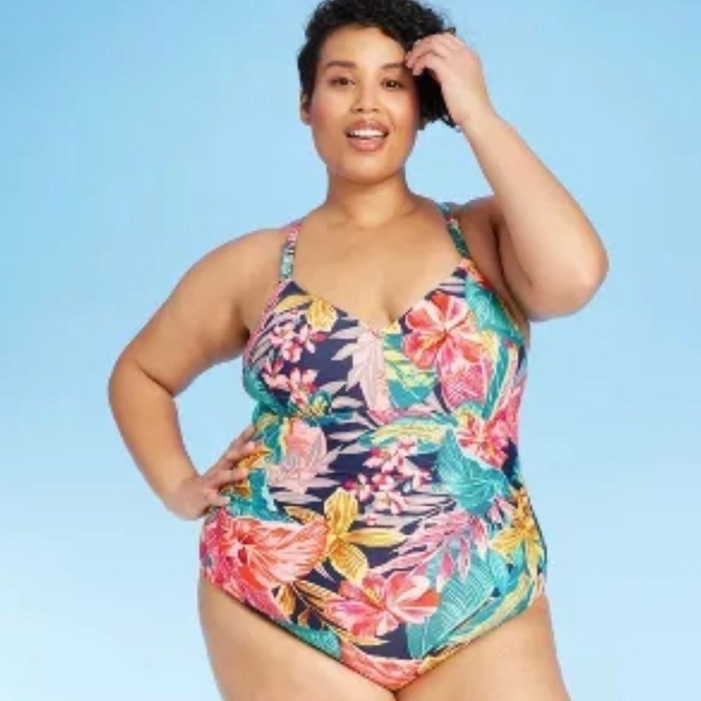 Kona sol Women's Over the Shoulder Swimsuit NWOT 14W
